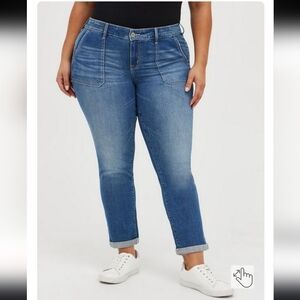 Torrid Boyfriend Straight Vintage Stretch Mid-Rise Crop Jean Size 20